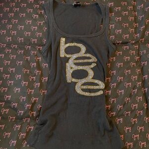 Bebe Black Top with beautiful rhinestones